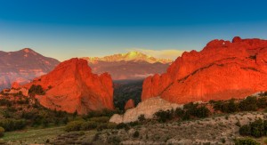 SUNRISE AT GARDEN OF THE GODS